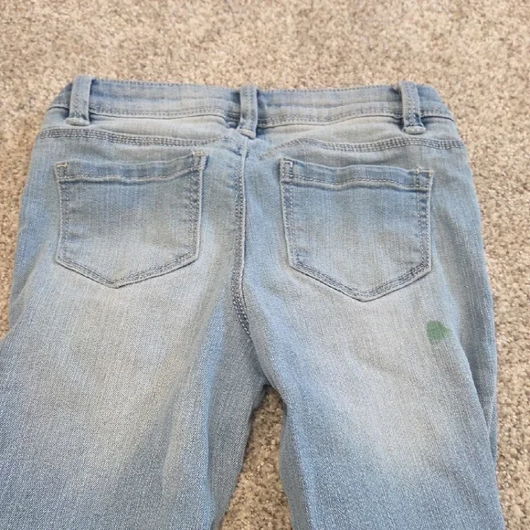 Stylish Light Blue Distressed Skinny Jeans - Picture 8 of 10